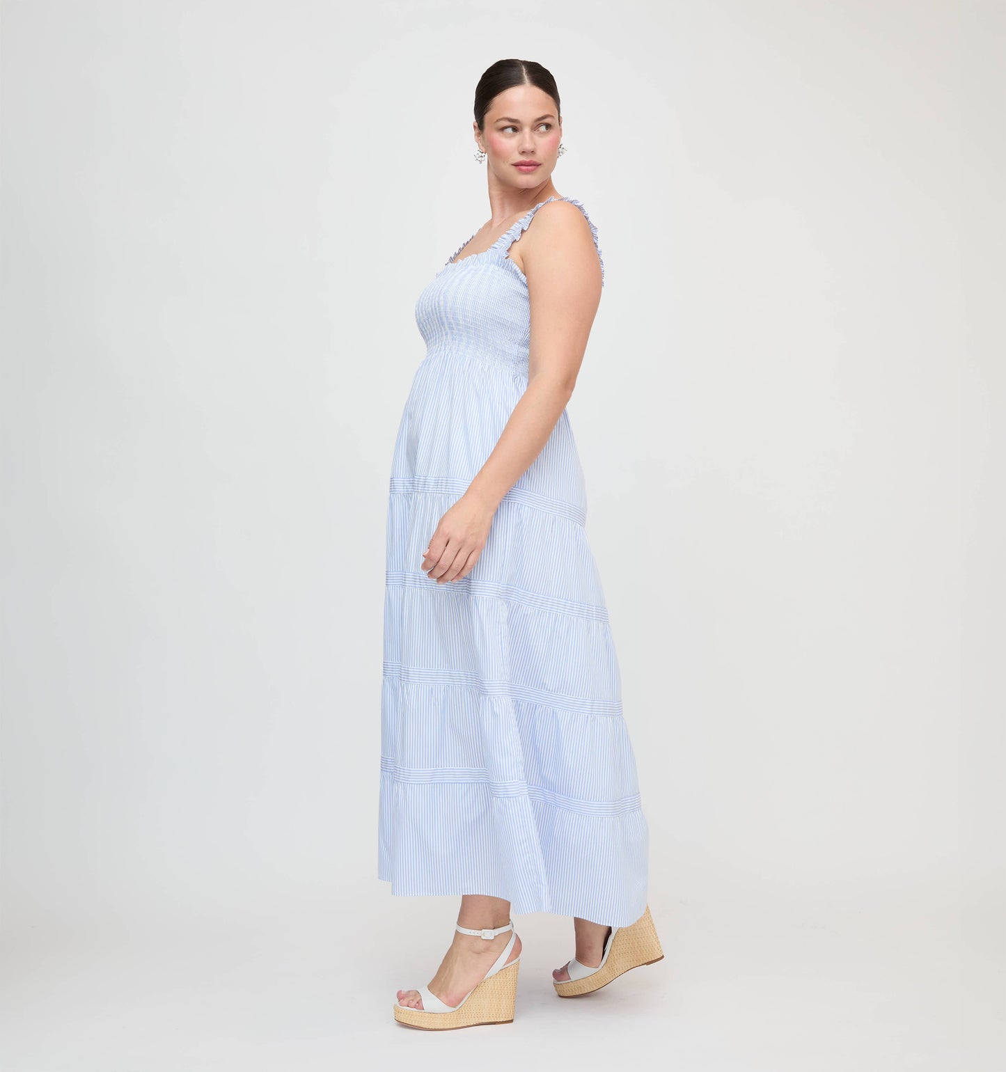 The Goldie Nap Dress - Blue/White Stripe
