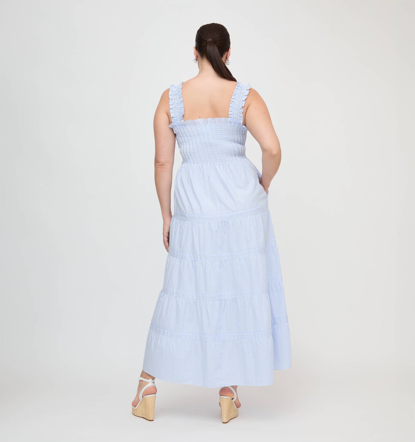 The Goldie Nap Dress - Blue/White Stripe