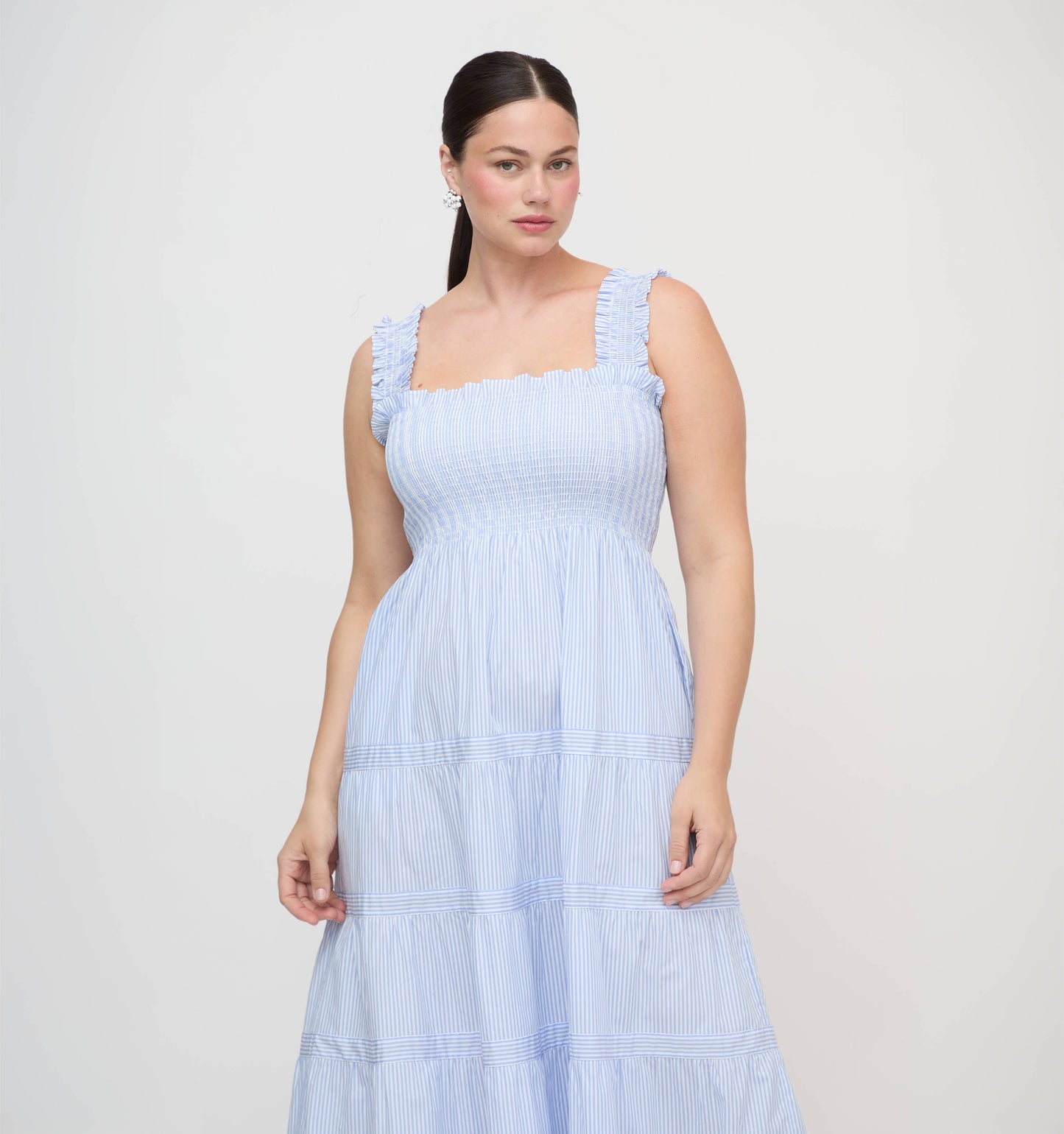 The Goldie Nap Dress - Blue/White Stripe