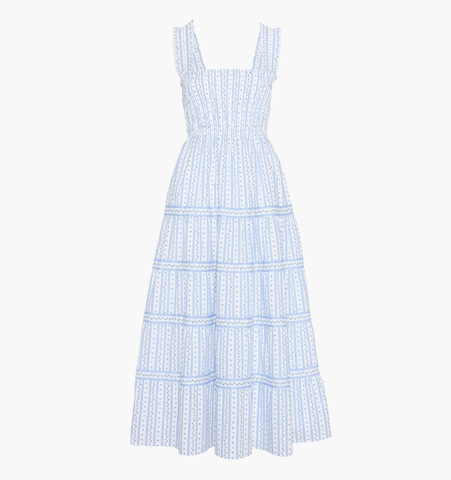 The Kimmy Nap Dress - Blue Petal Stripe