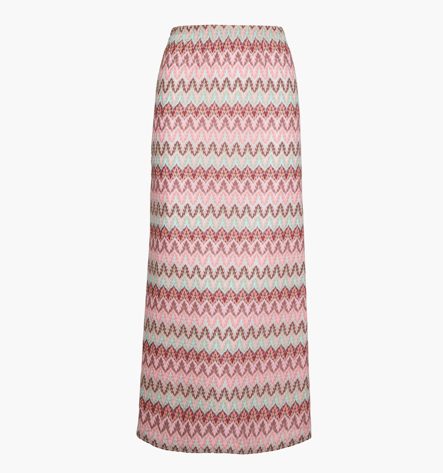 The Zoey Maxi Skirt - Pink Multi Smooth Shimmer Knit