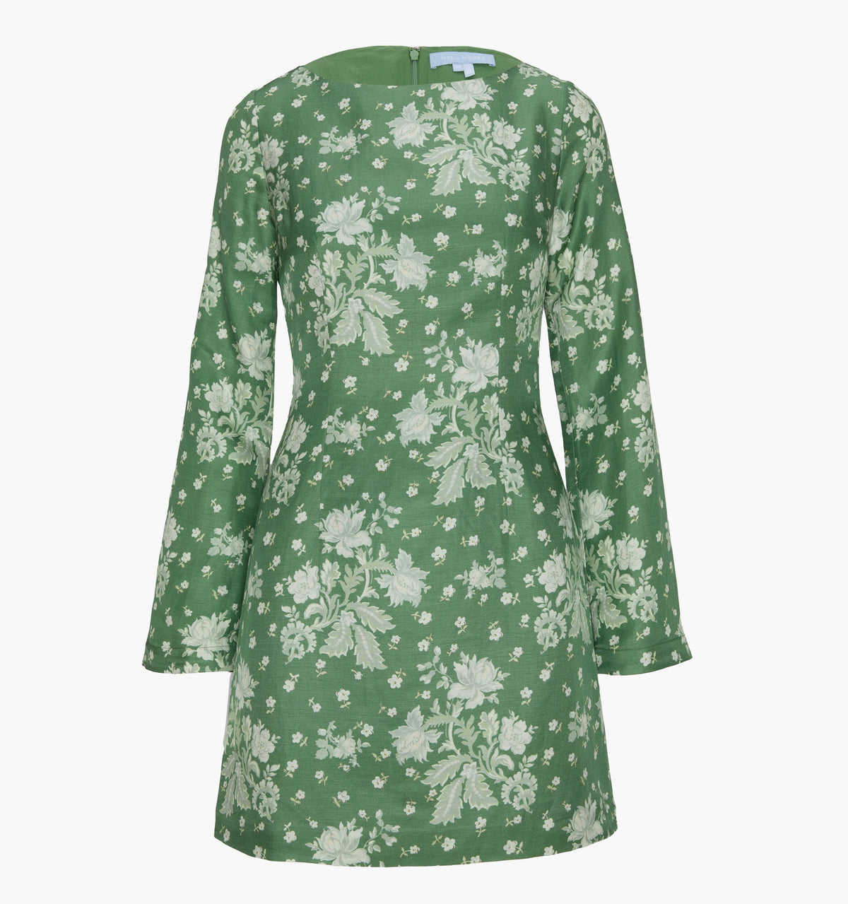 The Longsleeve Viola Dress - Green Delft Bouquet