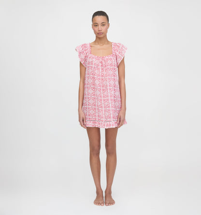 The Lucinda Nightgown - White Patchwork Doily Heart
