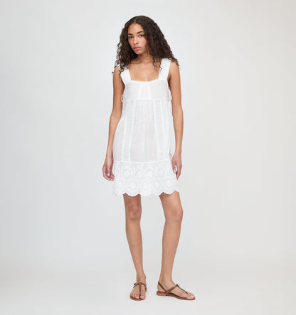 The Lux Mini Nightgown - White Washed Voile
