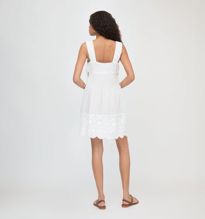 The Lux Mini Nightgown - White Washed Voile