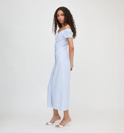 The Madison Dress - Blue/White Stripe