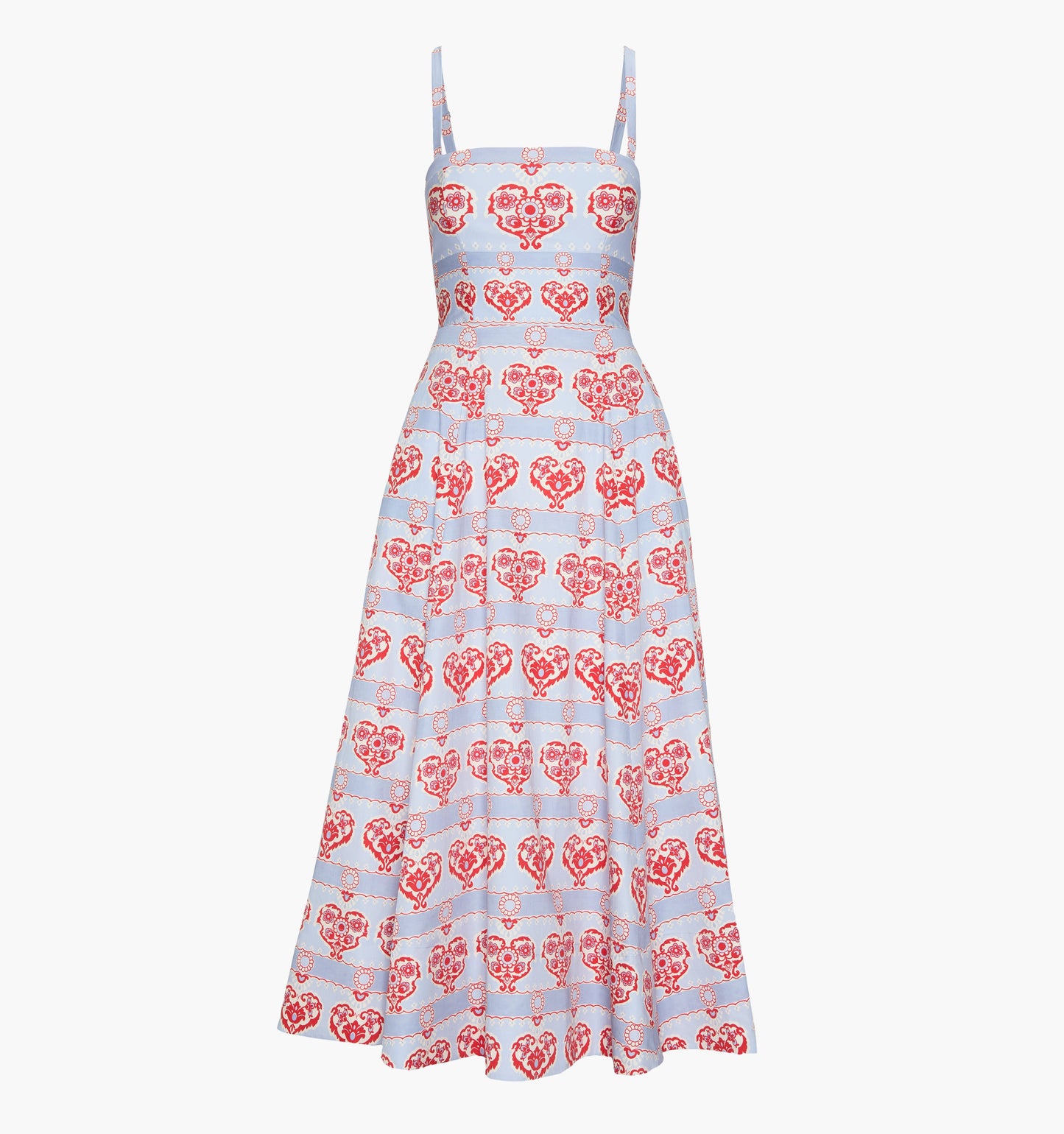 The Margot Dress - Poppy Damask Stripe
