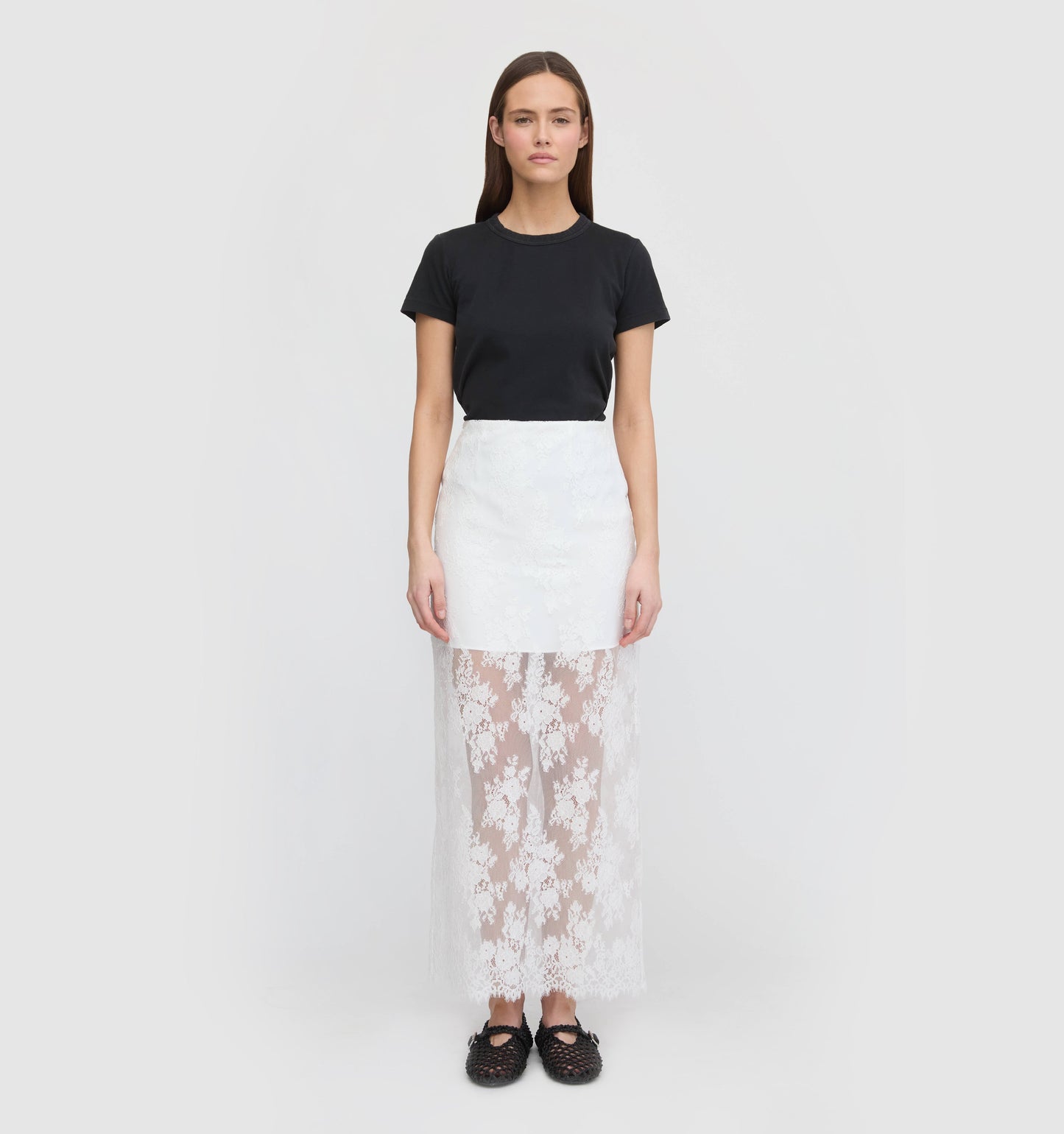 The Olympia Skirt - White Magnolia Lace