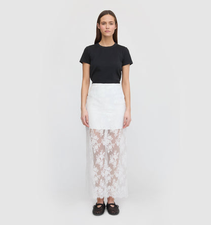 The Olympia Skirt - White Magnolia Lace