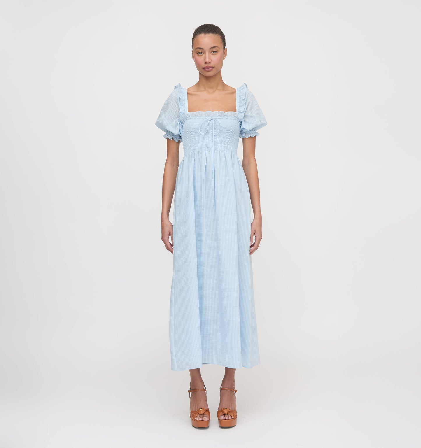 The Scarlett Nap Dress - Pale Blue
