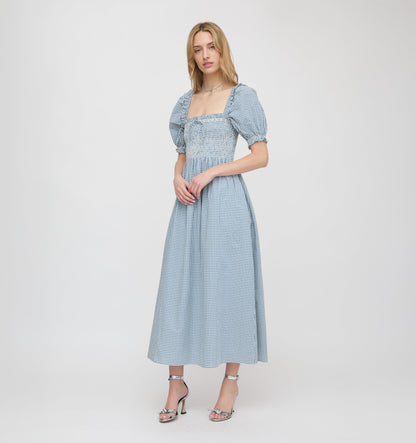 The Scarlett Nap Dress - Lagoon Gingham