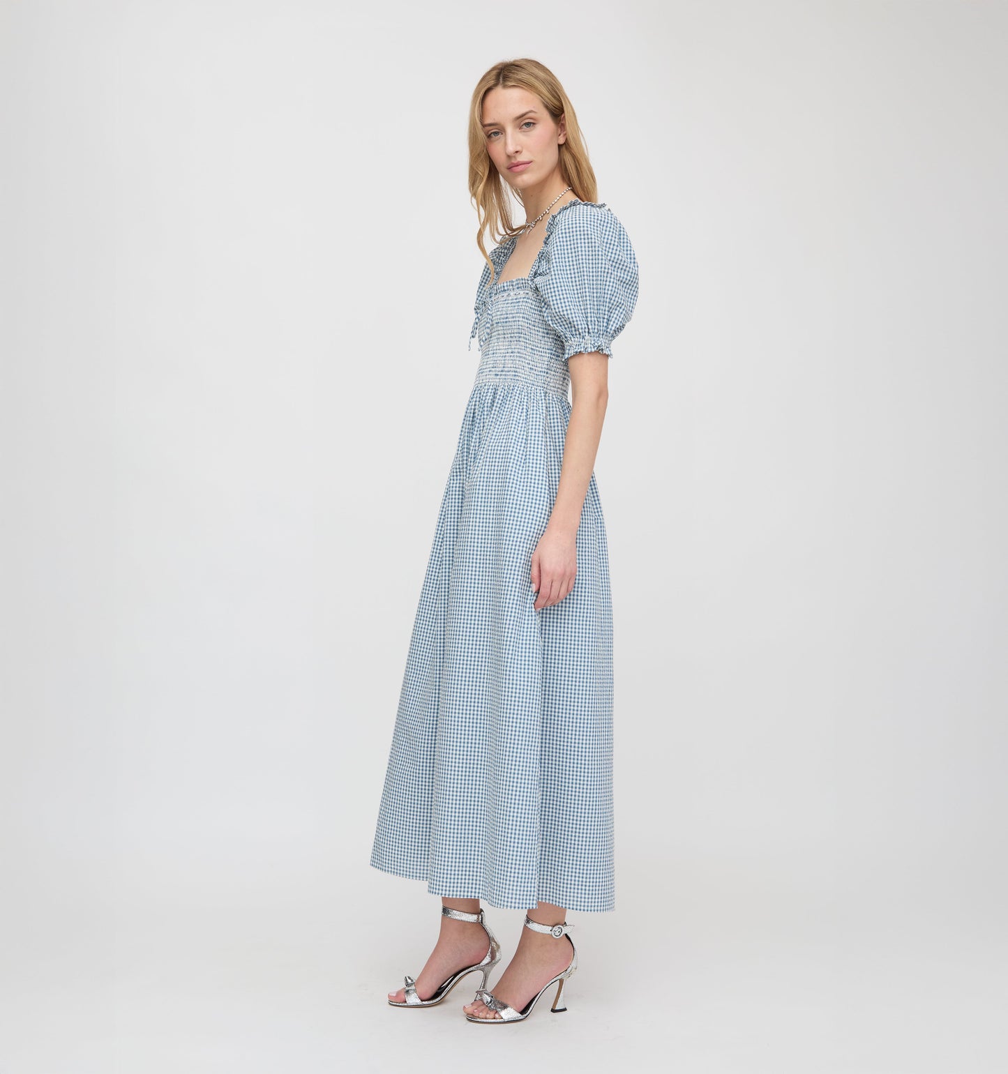 The Scarlett Nap Dress - Lagoon Gingham
