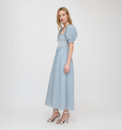The Scarlett Nap Dress - Lagoon Gingham