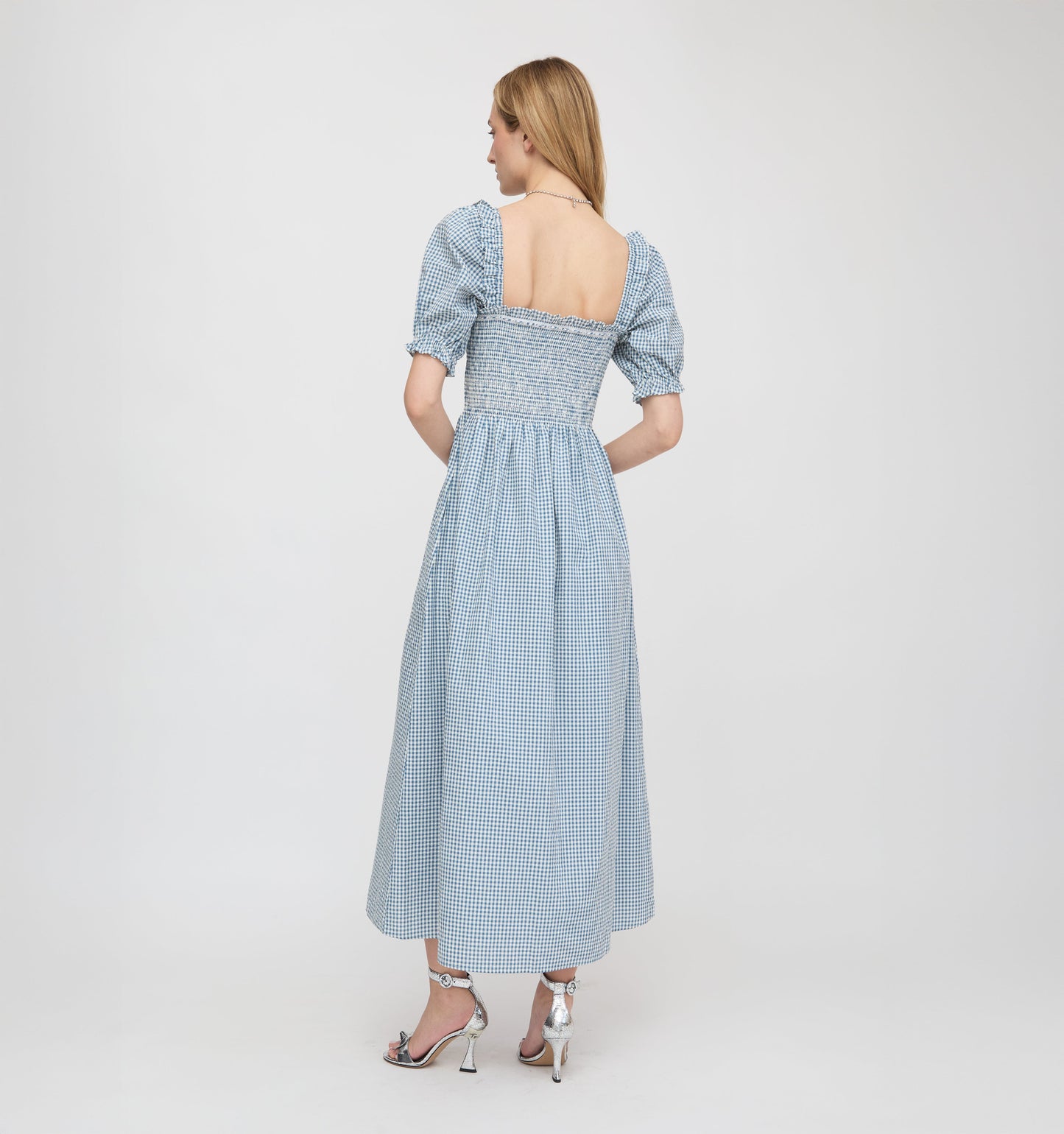 The Scarlett Nap Dress - Lagoon Gingham