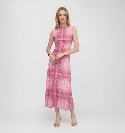 The Sloane Dress - Berry Paisley Scarf