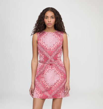 The Viola Dress - Berry Paisley Scarf