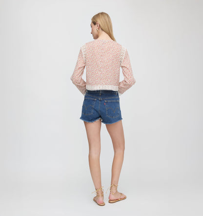 The Tory Top - Ivory Geo Ditsy