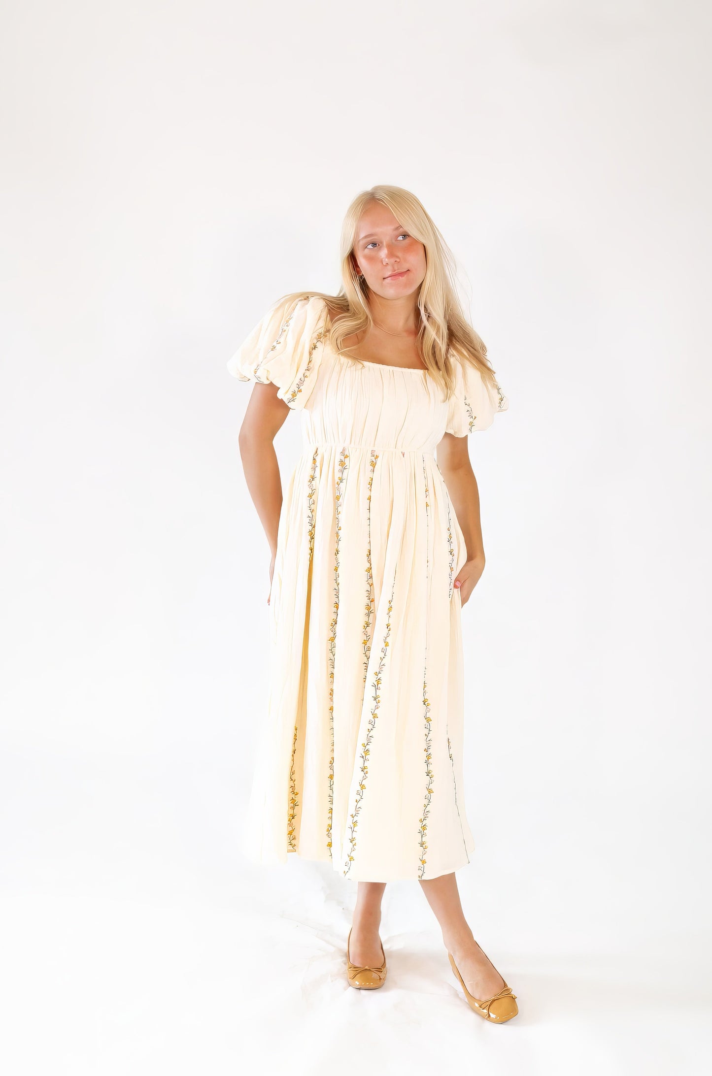 Kerrie Embroidered Cotton Dress