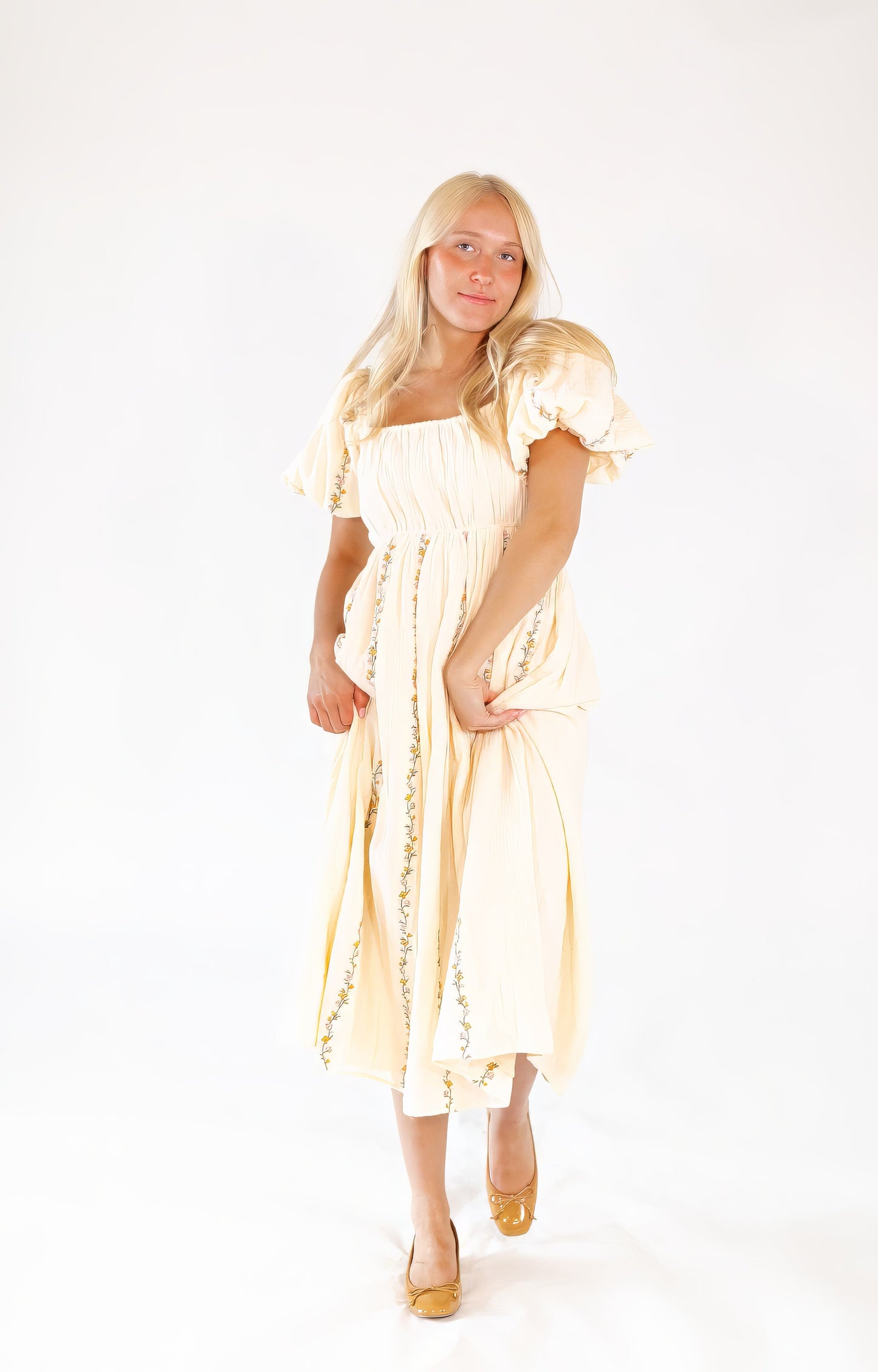 Kerrie Embroidered Cotton Dress
