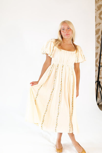 Kerrie Embroidered Cotton Dress