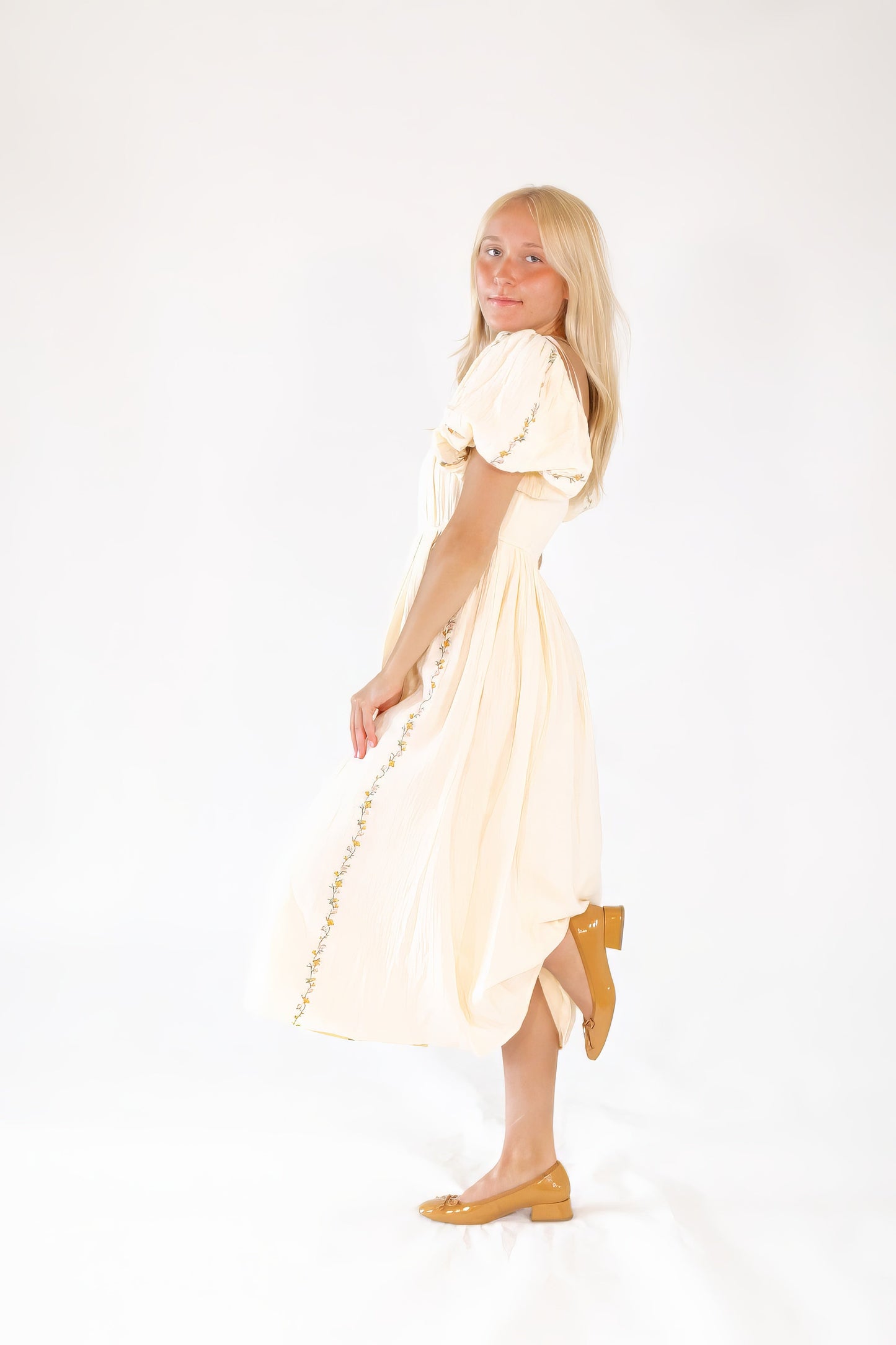 Kerrie Embroidered Cotton Dress