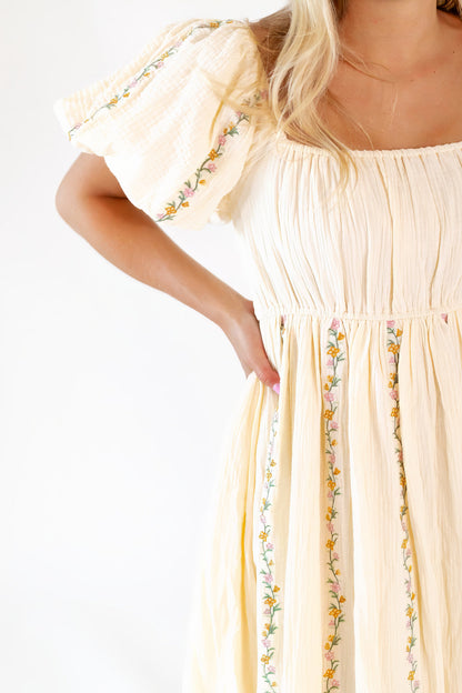 Kerrie Embroidered Cotton Dress