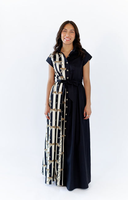 Mecca Striped Cheetah Maxi Dress