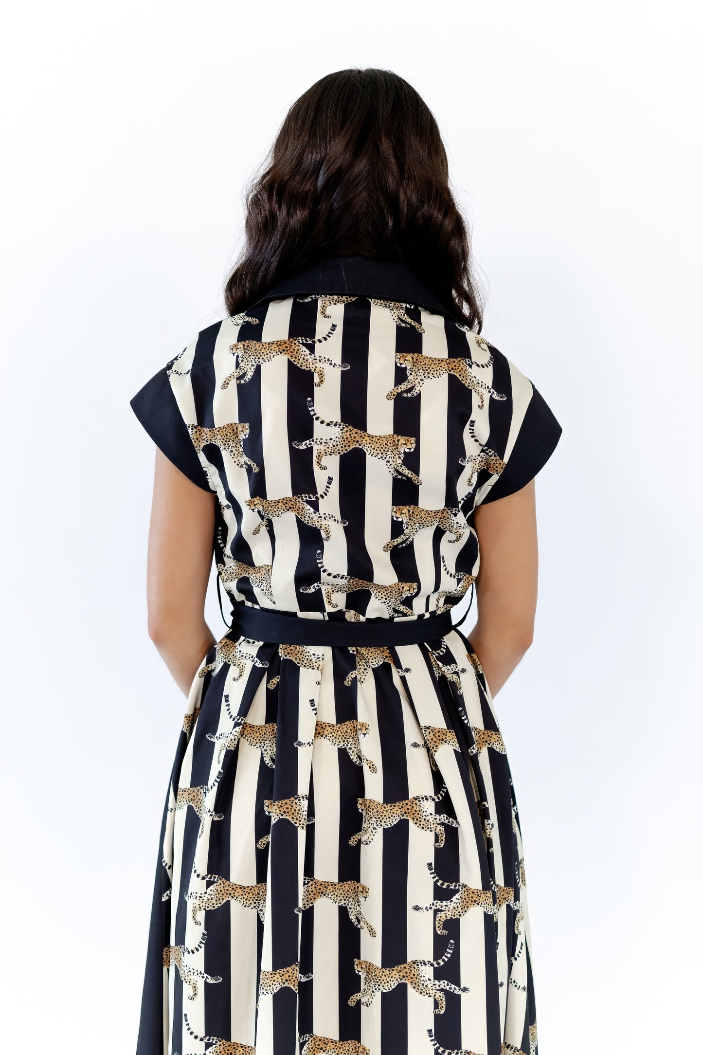 Mecca Striped Cheetah Maxi Dress