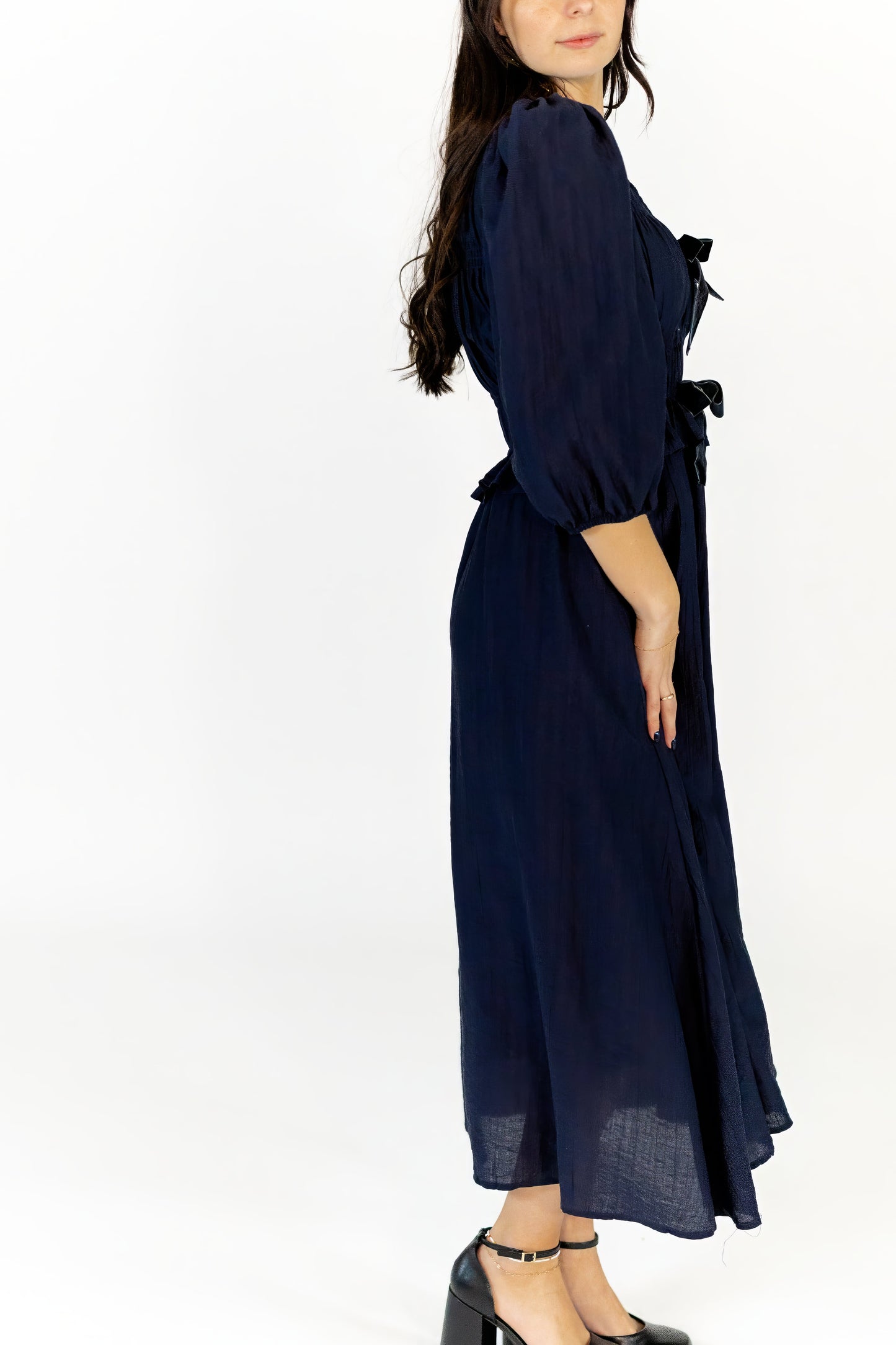 Marini Bow Detail Midi Dress