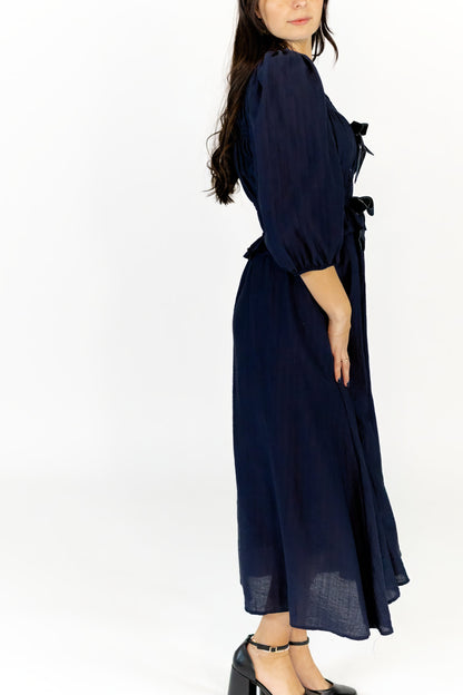 Marini Bow Detail Midi Dress