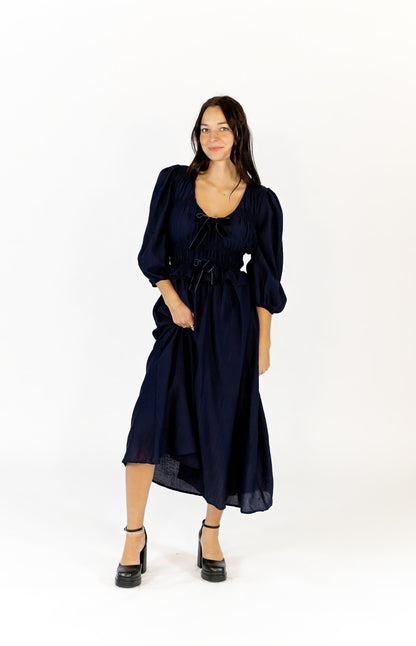 Marini Bow Detail Midi Dress