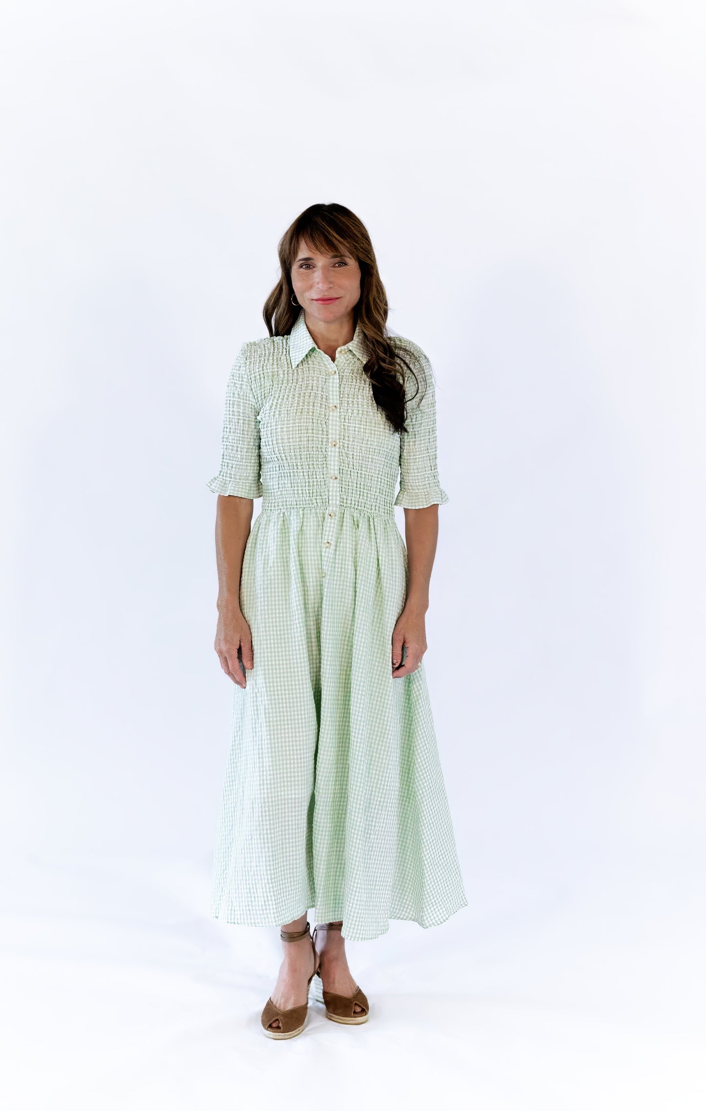 Parly Gingham Midi Dress