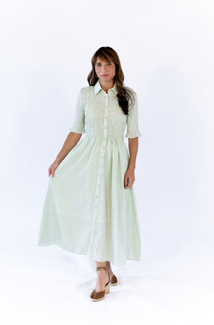 Parly Gingham Midi Dress