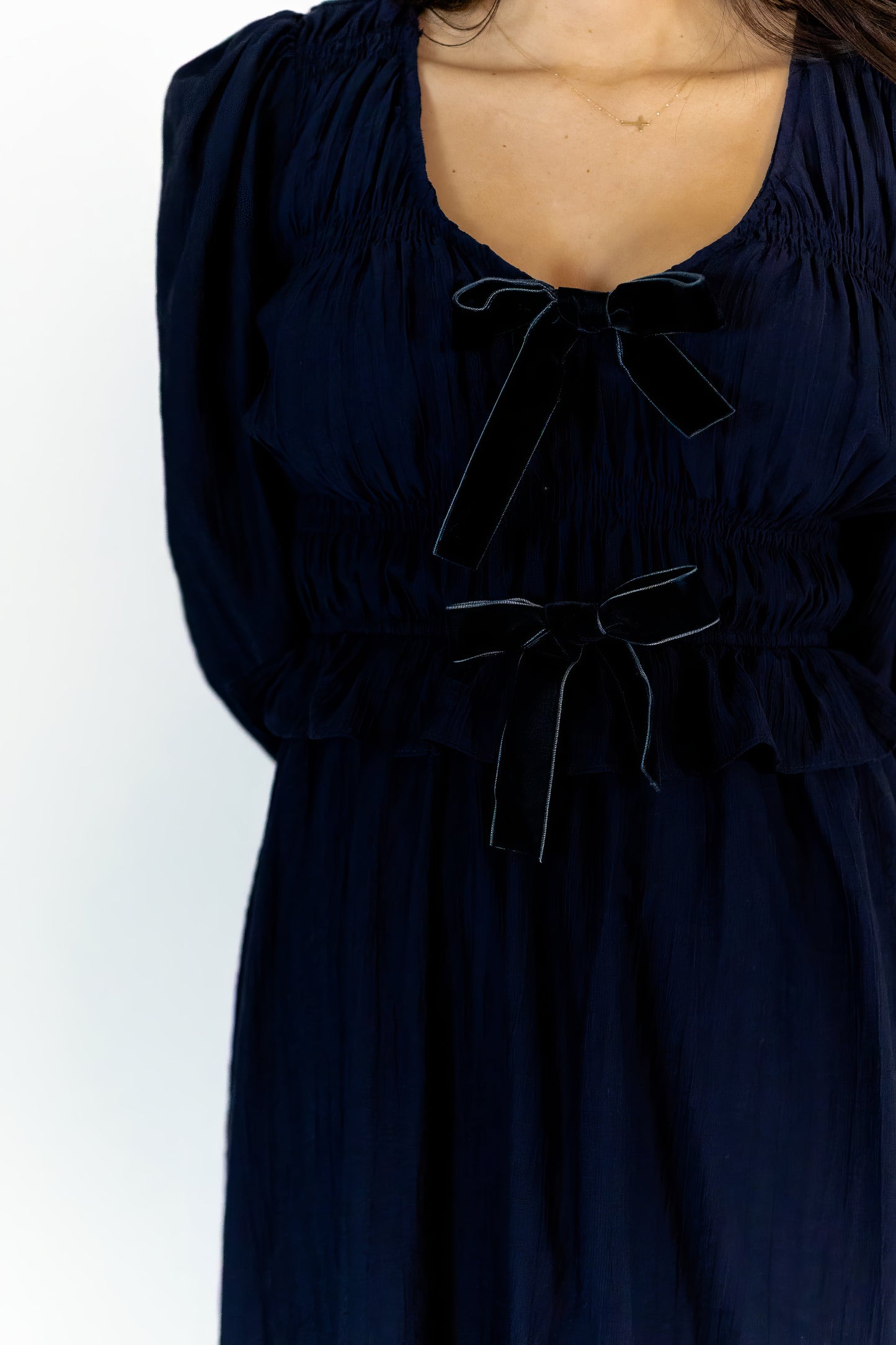 Marini Bow Detail Midi Dress