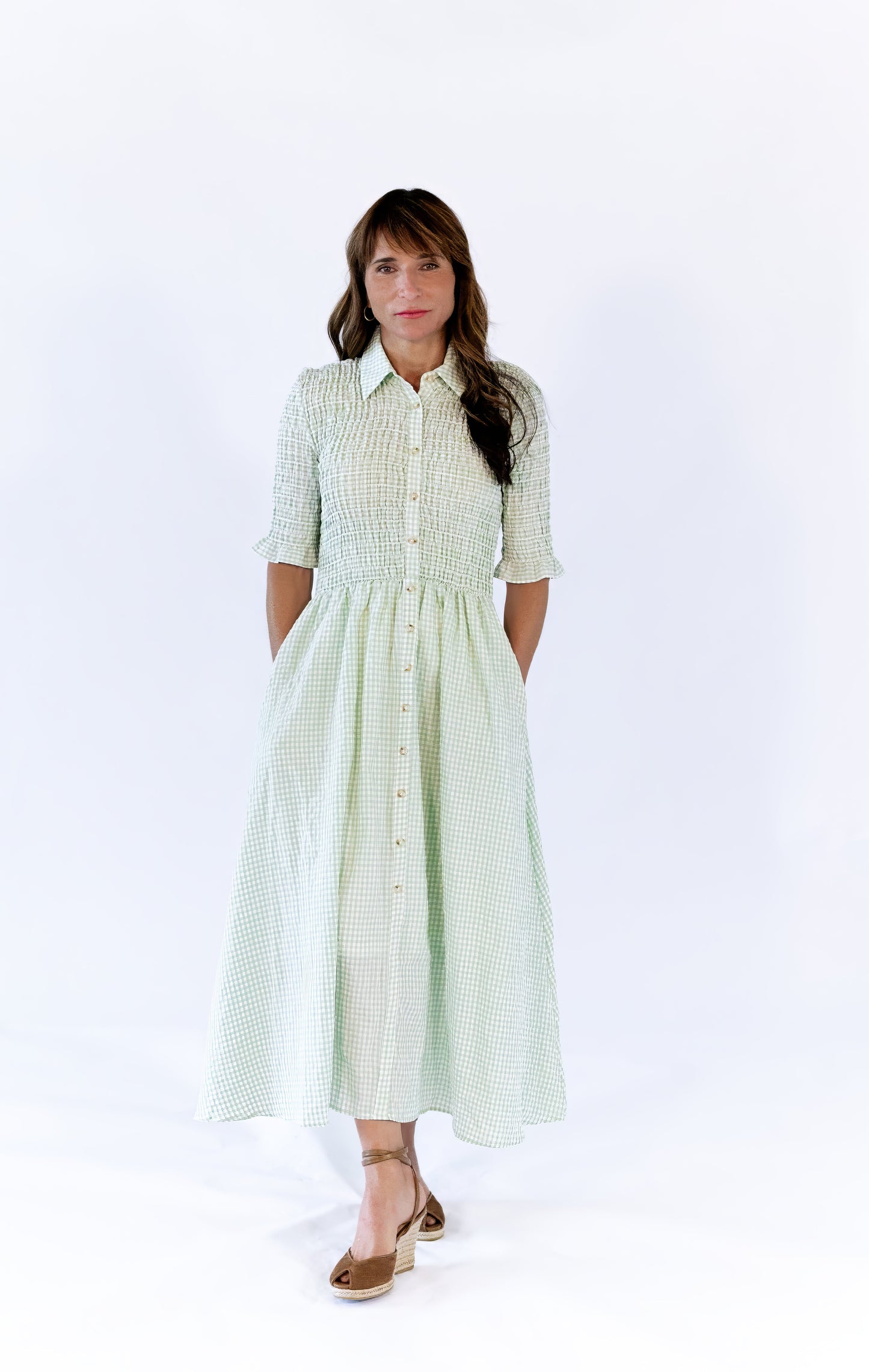 Parly Gingham Midi Dress