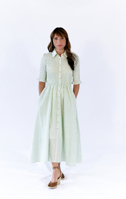 Parly Gingham Midi Dress