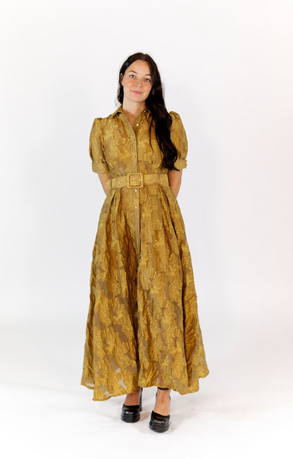 Chiara Lace Belted Maxi