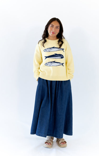 Verona Denim Midi Skirt