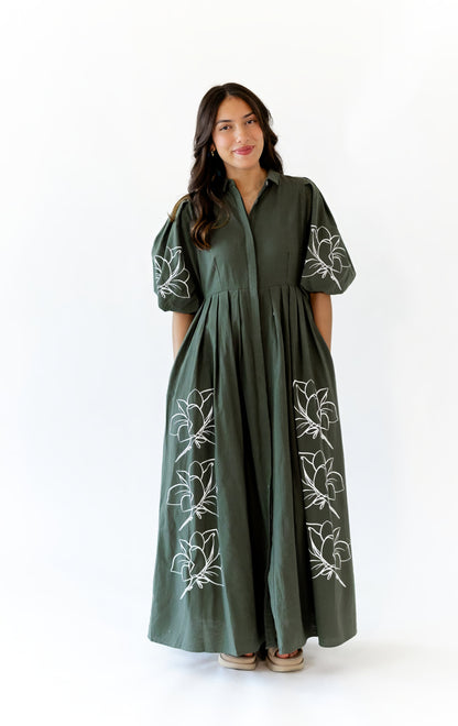 Forest Floral Maxi Dress