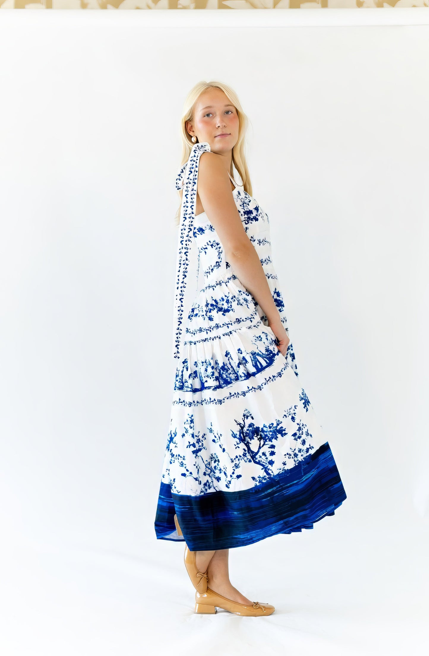 Moorland Bow Strap Maxi Dress