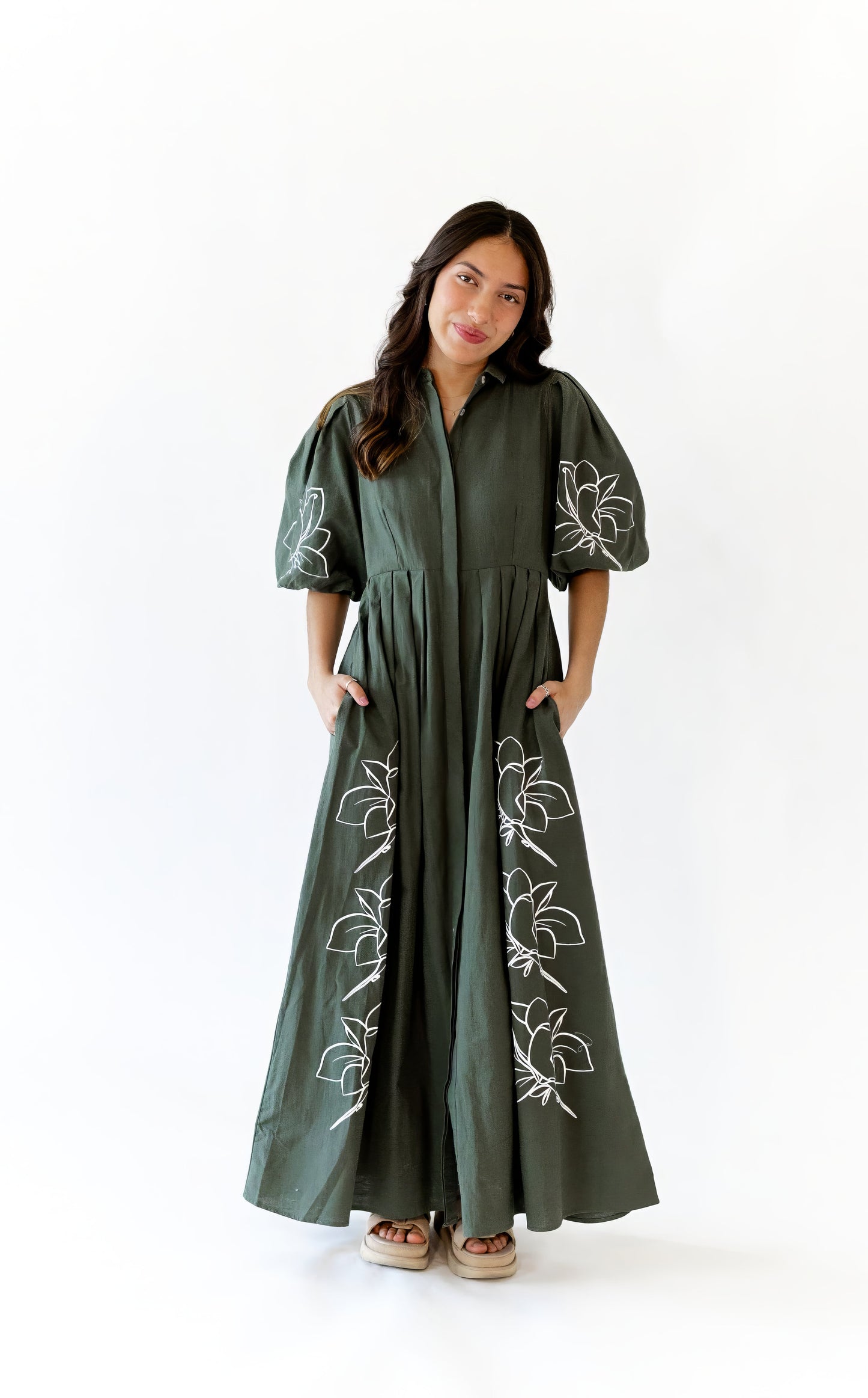 Forest Floral Maxi Dress