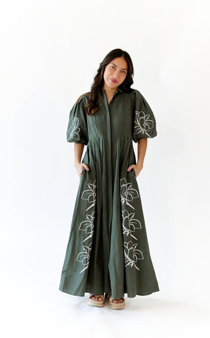 Forest Floral Maxi Dress