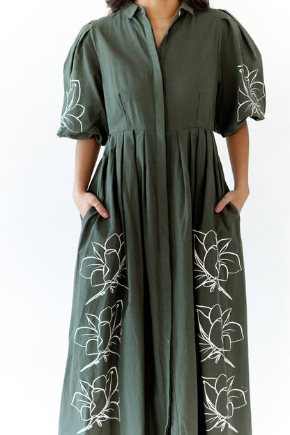 Forest Floral Maxi Dress
