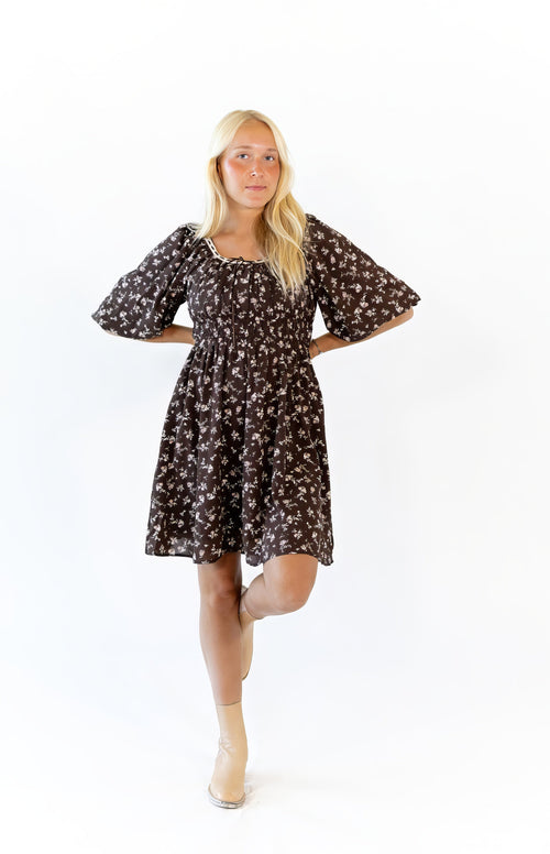 Marli Bubble Sleeve Mini Dress