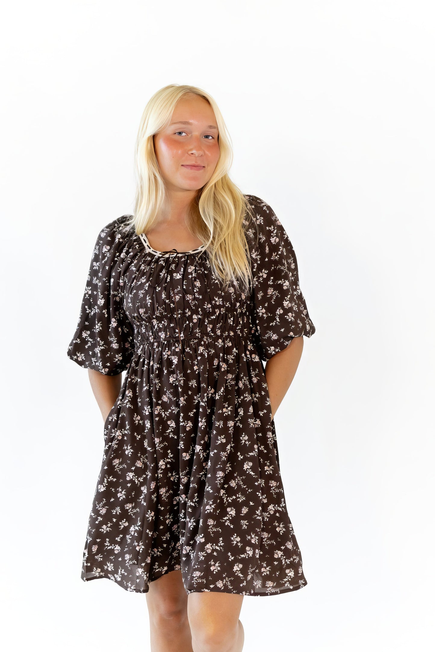 Marli Bubble Sleeve Mini Dress