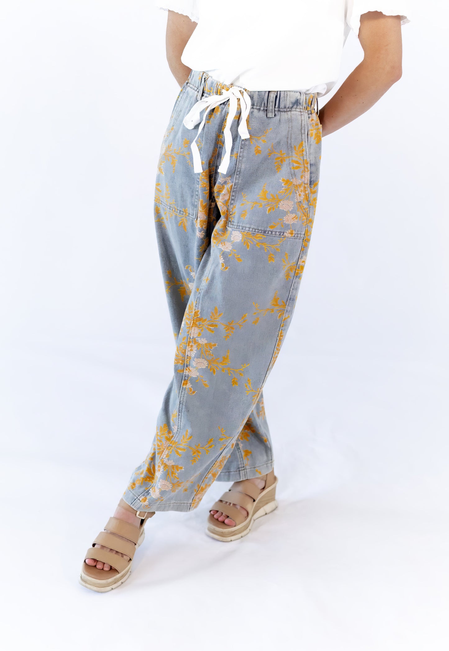 Sosi Floral Denim Pants