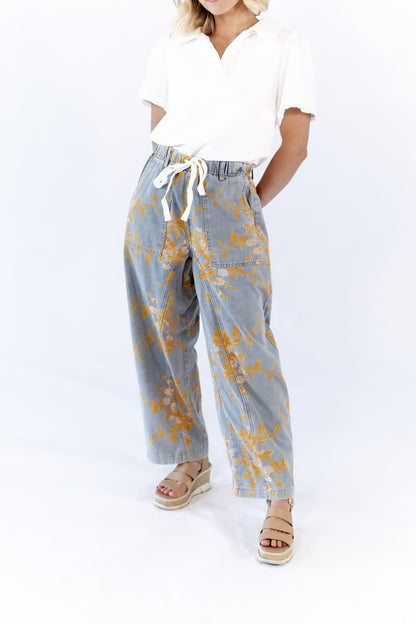 Sosi Floral Denim Pants