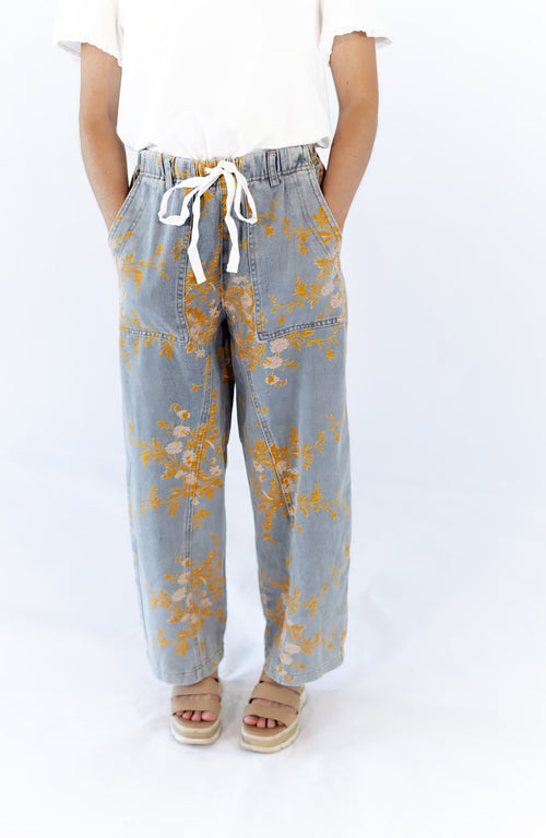 Sosi Floral Denim Pants