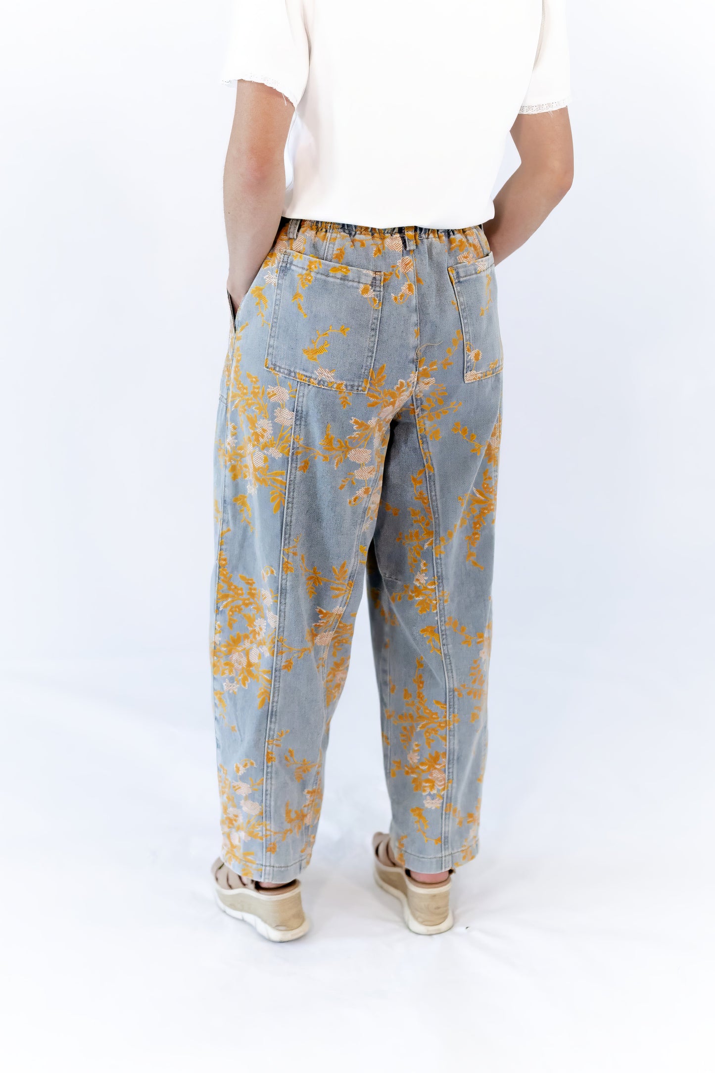 Sosi Floral Denim Pants