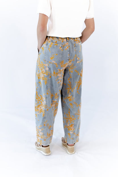 Sosi Floral Denim Pants